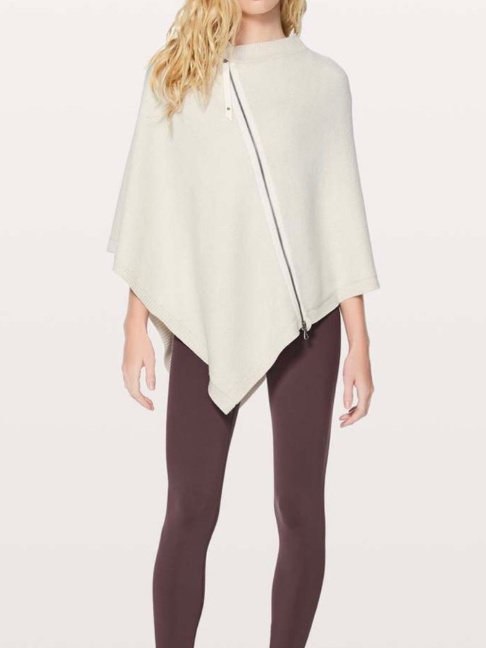 Lululemon On The Go Poncho Heathered Angel Wing Marino Wool one size